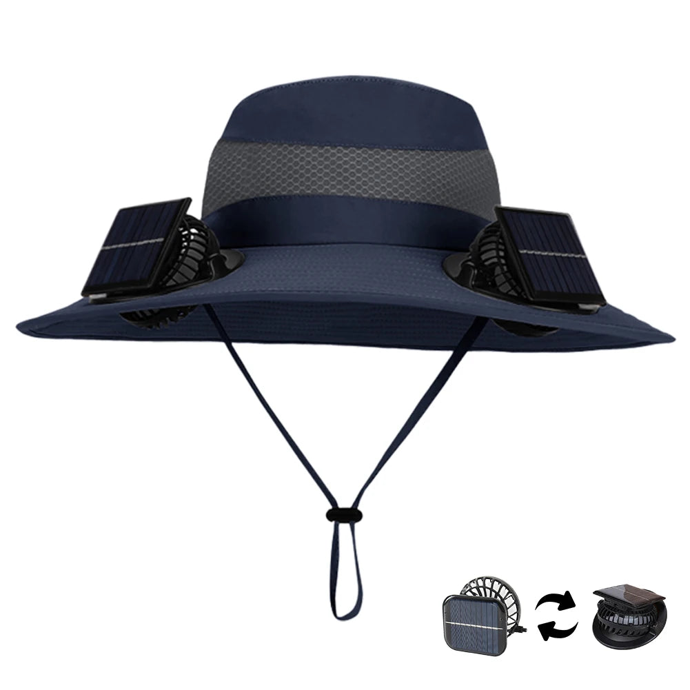 Sunshade Fishing Hat Quick-Dry Large Edge Cooling Hat 3 Modes Outdoor Drawstring Fishing Hat for Outdoor Riding Hiking Fishing