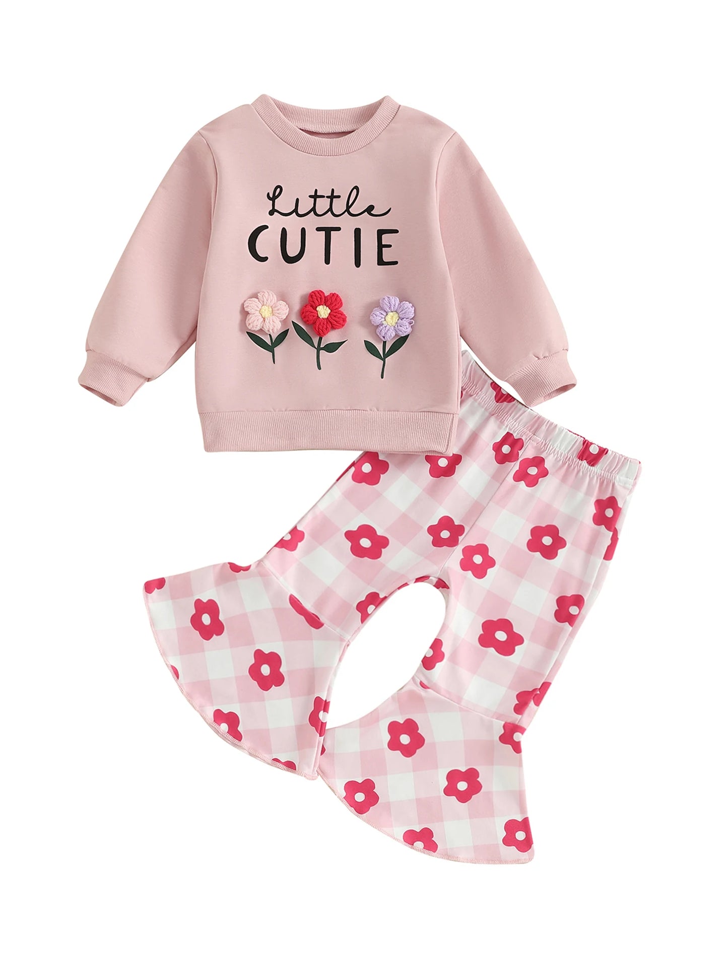 Adorable Toddler Girl Winter Outfits Warm Fleece Hooded Jacket Cozy Knit Leggings 2 Piece Set for Cold Days