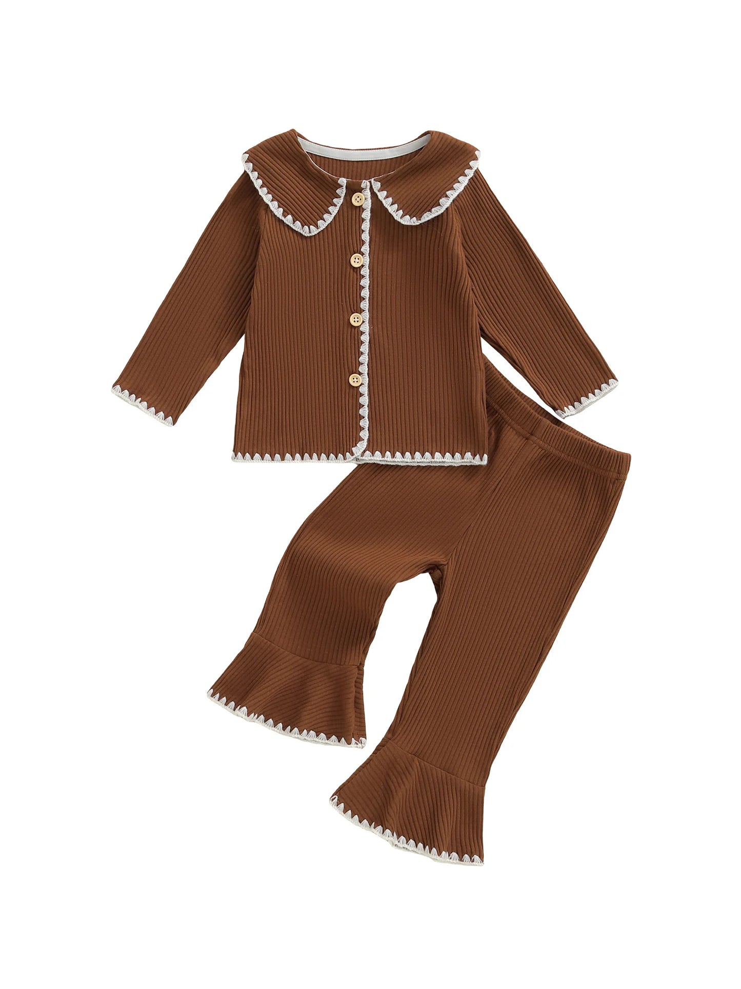 Cute Baby Girl Autumn Clothes Ruffle Sleeve Floral Print Top Bowknot Suspender Skirt 2 Piece Outfit Set for Toddler