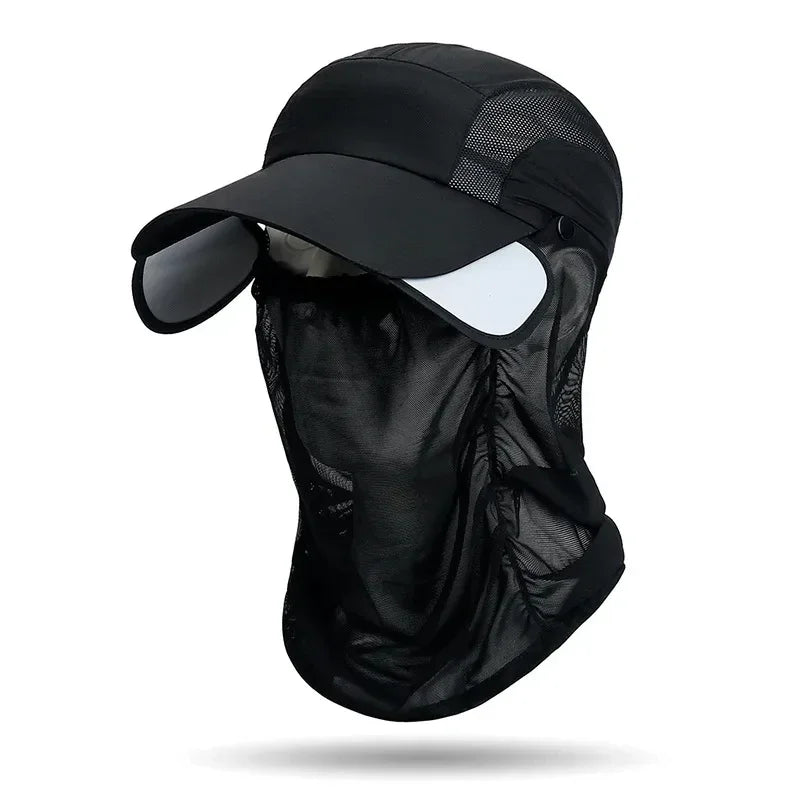 360 ° portable fishing sun hat, outdoor cycling and hiking sun protection, detachable and adjustable fishing equipment
