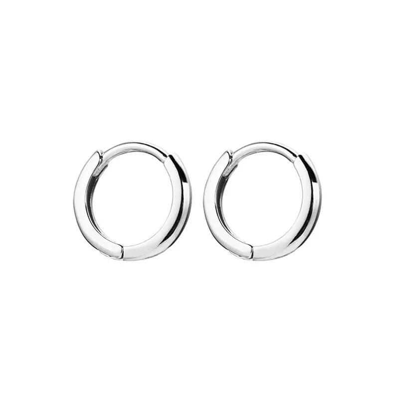 2pcs Fashion Hoop Earrings, Gold Color Tiny Cartilage Earrings Piercing Jewelry Trendy Female Hoops Earrings For Women Men