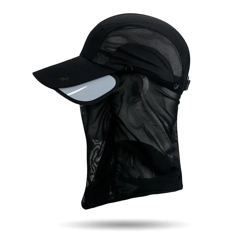 360 ° portable fishing sun hat, outdoor cycling and hiking sun protection, detachable and adjustable fishing equipment