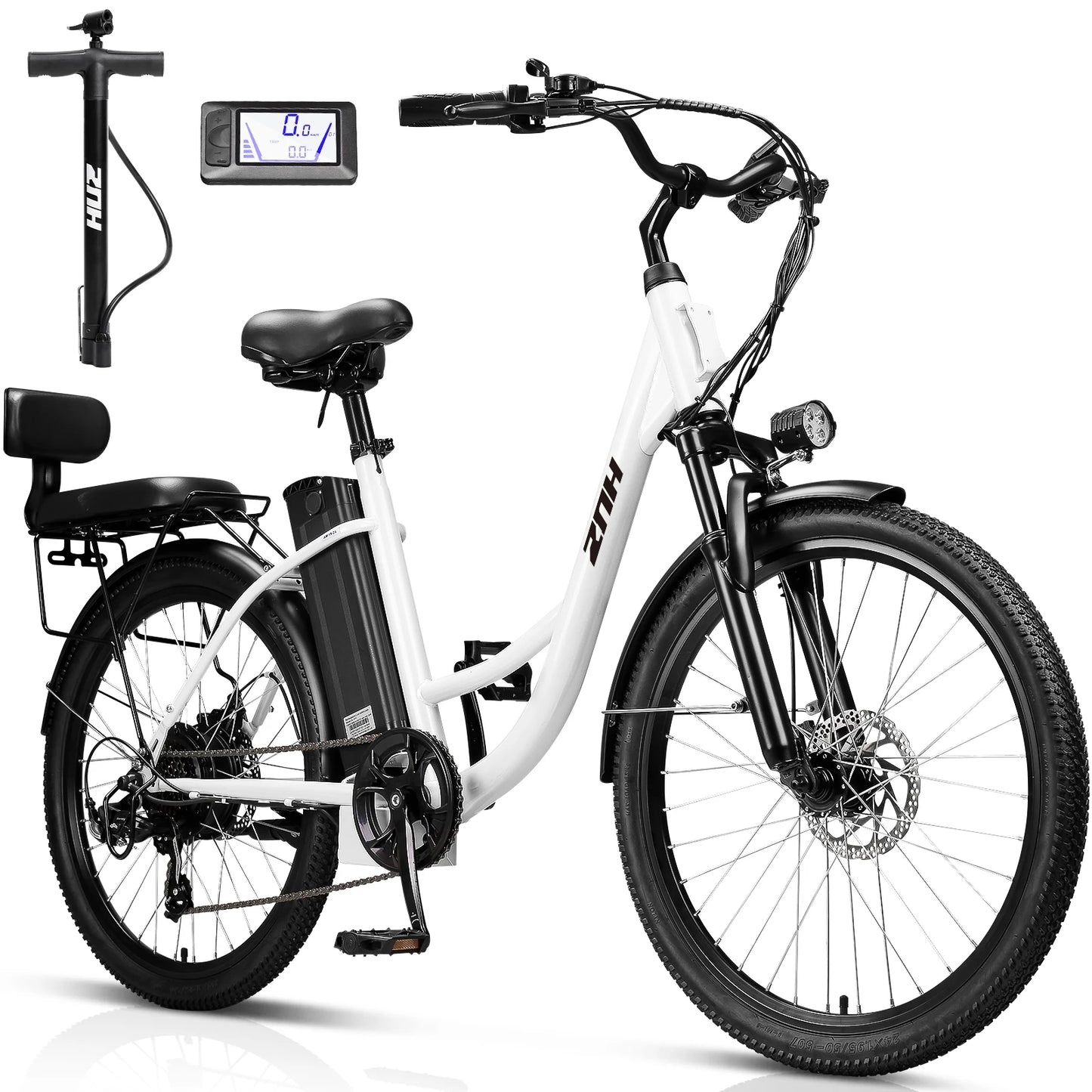 Electric Bicycle for Adults, 750W Motor,48V 13Ah Battery,20MPH 50 Miles Electric Bike,24Inch Tire E-bike