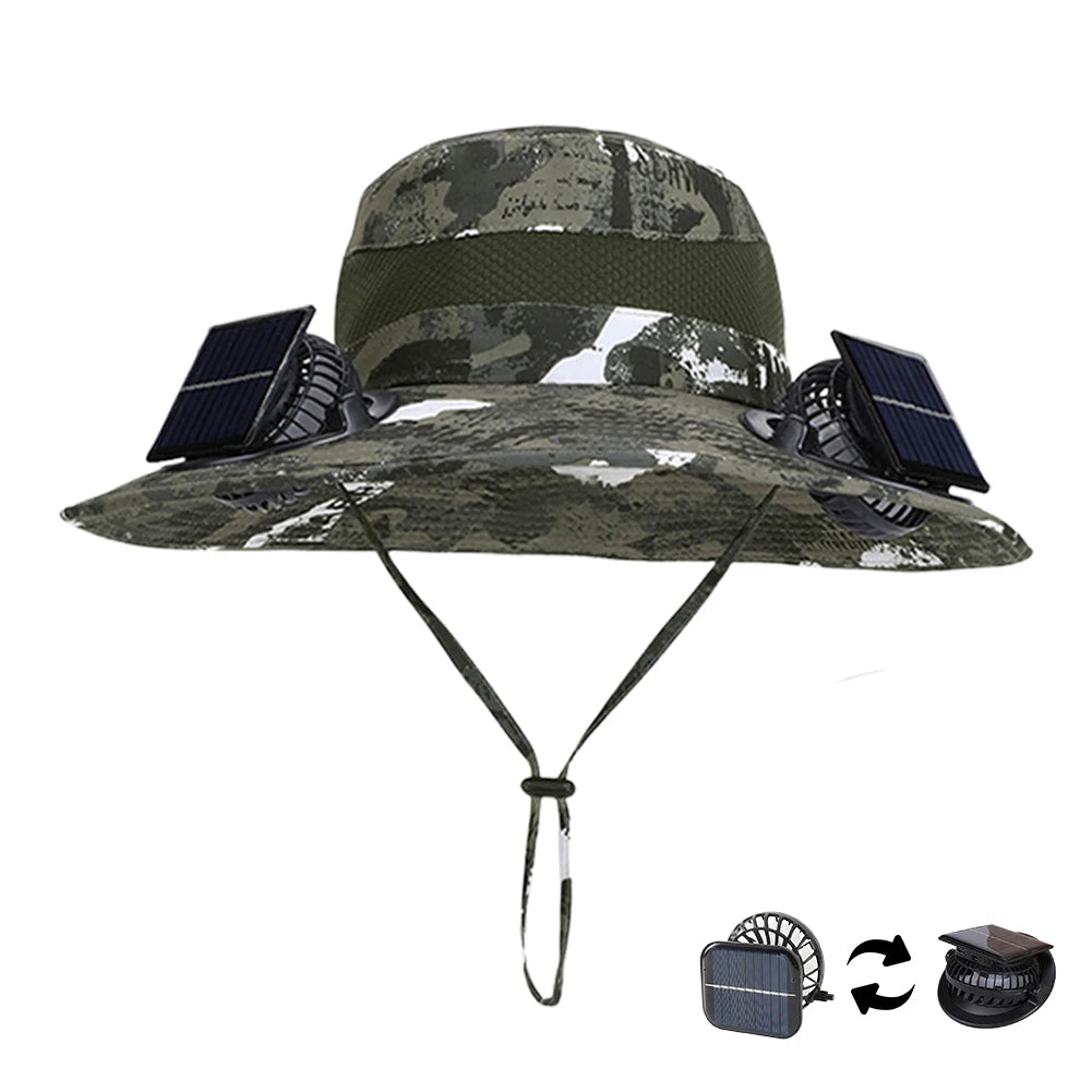 Sunshade Fishing Hat Quick-Dry Large Edge Cooling Hat 3 Modes Outdoor Drawstring Fishing Hat for Outdoor Riding Hiking Fishing