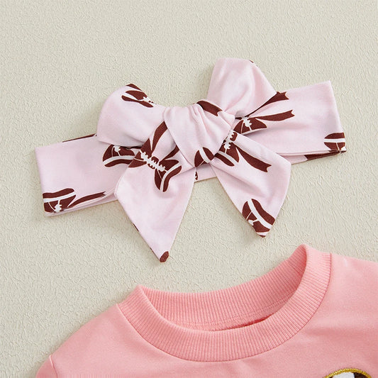 Toddler Girls Winter Set Ruffle Sleeve Sweater with Leggings and Matching Headband Cute Outfit for Cold Weather