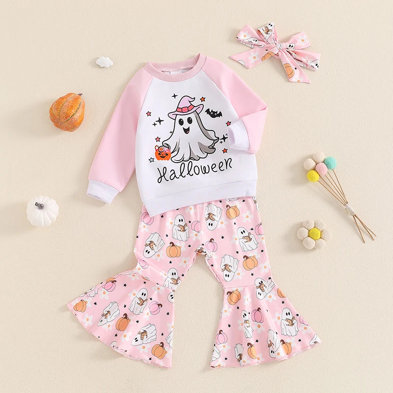 Toddler Boys Outfit Pumpkin Patch Graphic Tee with Jogger Pants and Beanie Hat Halloween Costume Set for Kids