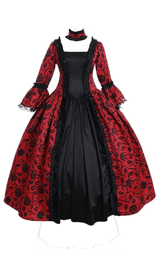 Women's Victorian Rococo Dress Inspiration Maiden Costume Vintage Dress