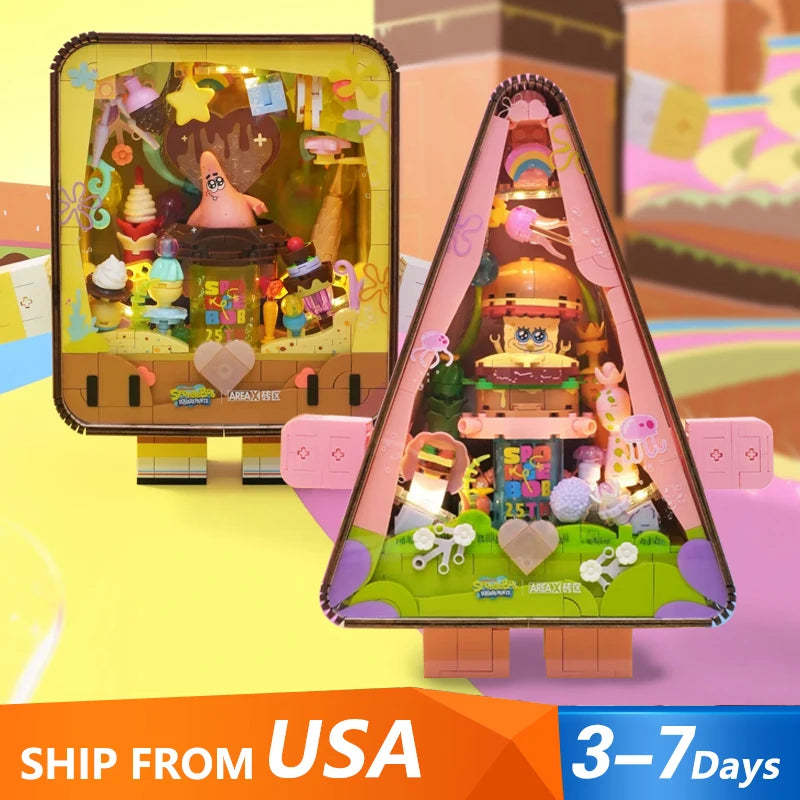 25th Anniversary Limited SpongeBob SquarePants Patrick Star Building Blocks Brick Toys Model Souvenir Ornaments Birthday Gift