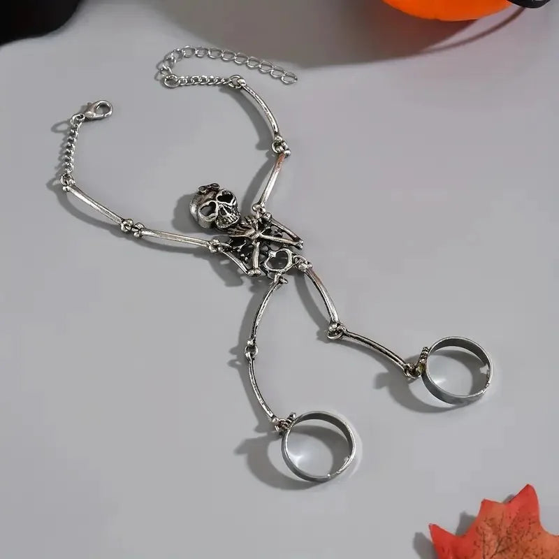 bracelet skeleton Gothic exaggerated skeleton bracelet creative and funny Halloween jewelry