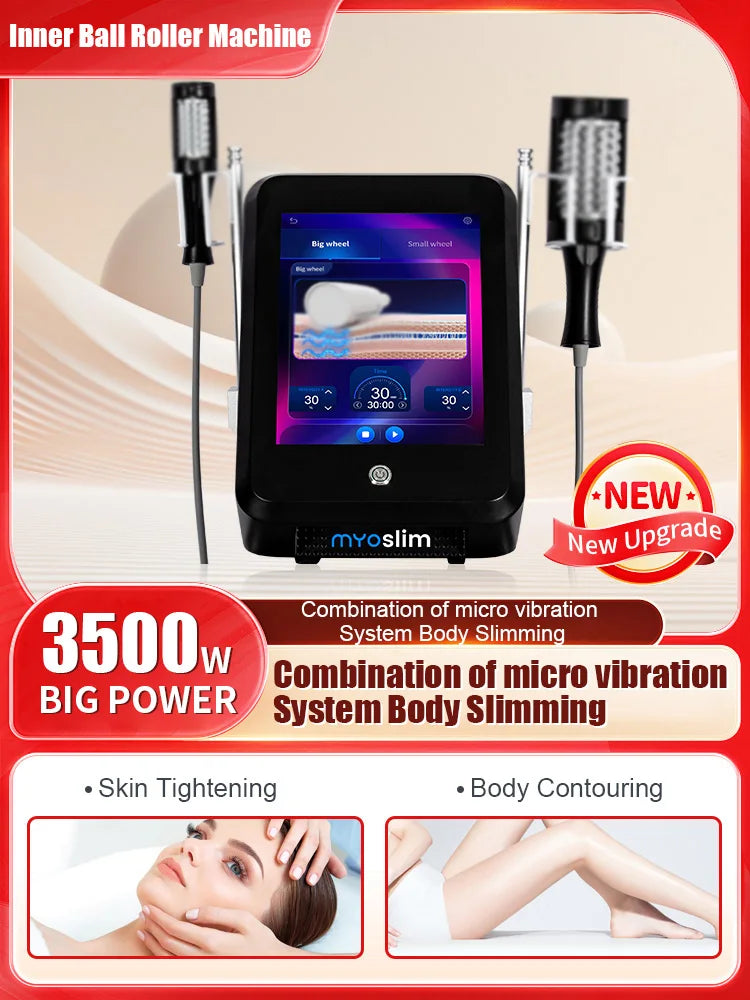 Professional EMS Inner Ball Roller Slimming Massager Machine 360 Rotating Cellulite Reduction Body Sculpting Skin Lifting