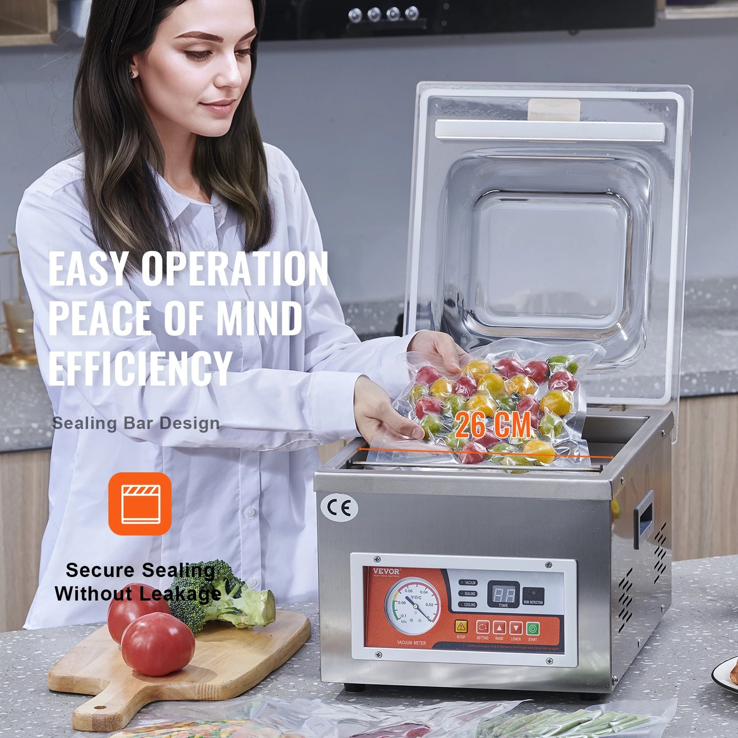 SucceBuy DZ260A Chamber Vacuum Sealer 15.7 Inch Length