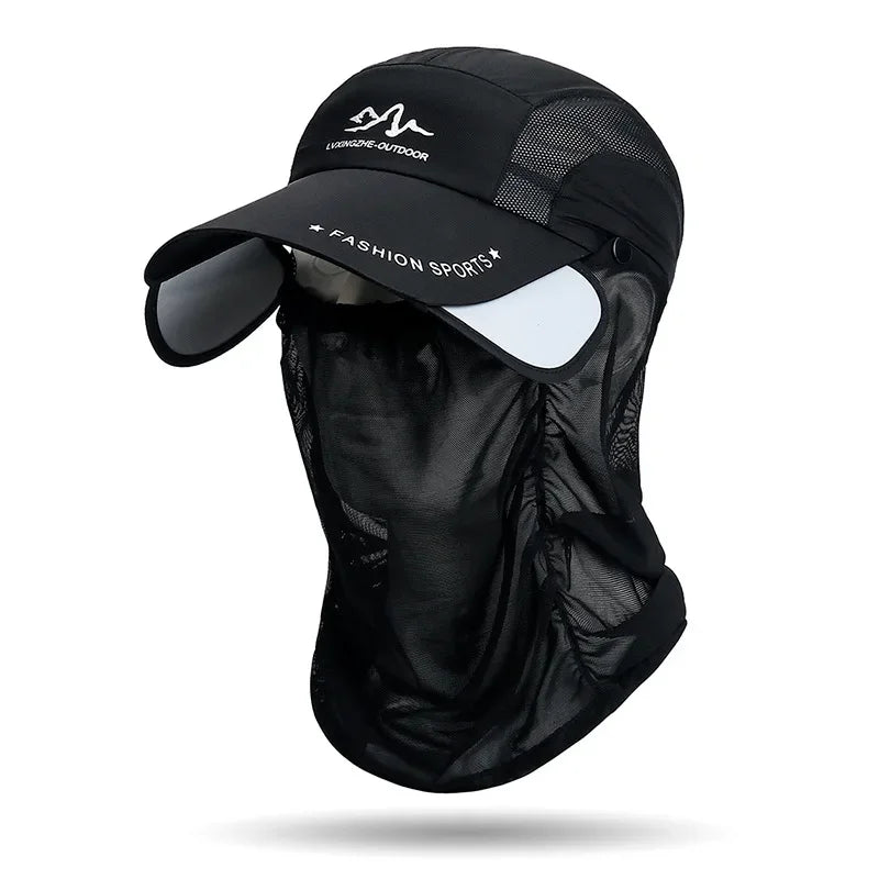 360 ° portable fishing sun hat, outdoor cycling and hiking sun protection, detachable and adjustable fishing equipment