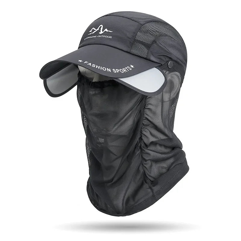 360 ° portable fishing sun hat, outdoor cycling and hiking sun protection, detachable and adjustable fishing equipment