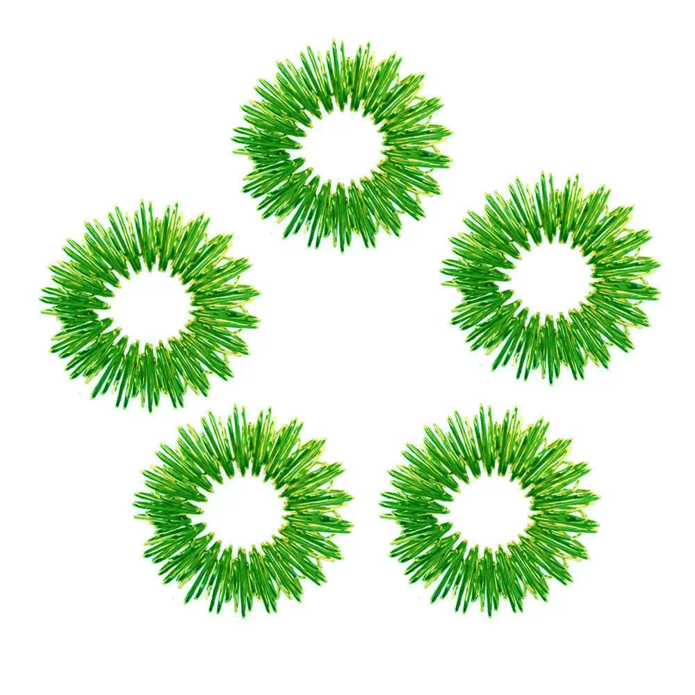 5-15pcs Acupressure Rings Spiky Sensory Finger Rings Set for Teens Adults Stress Reducer Massager Stress Relief Fidget Toys