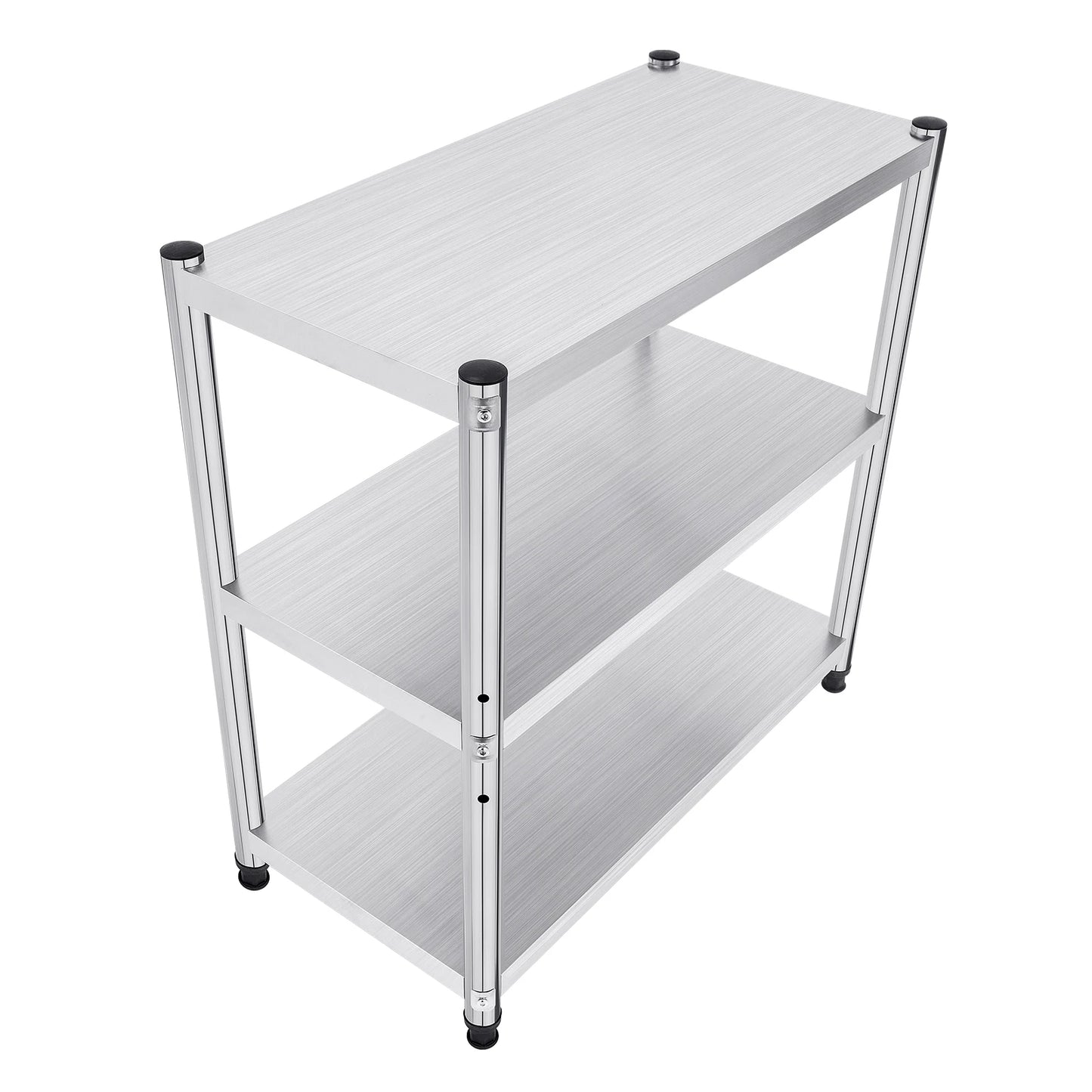 80×40×80cm 3 Layers Adjustable Stainless Steel Stand 201 Stainless Steel Shelf Space-saving Storage Metal Shelf for kitchens