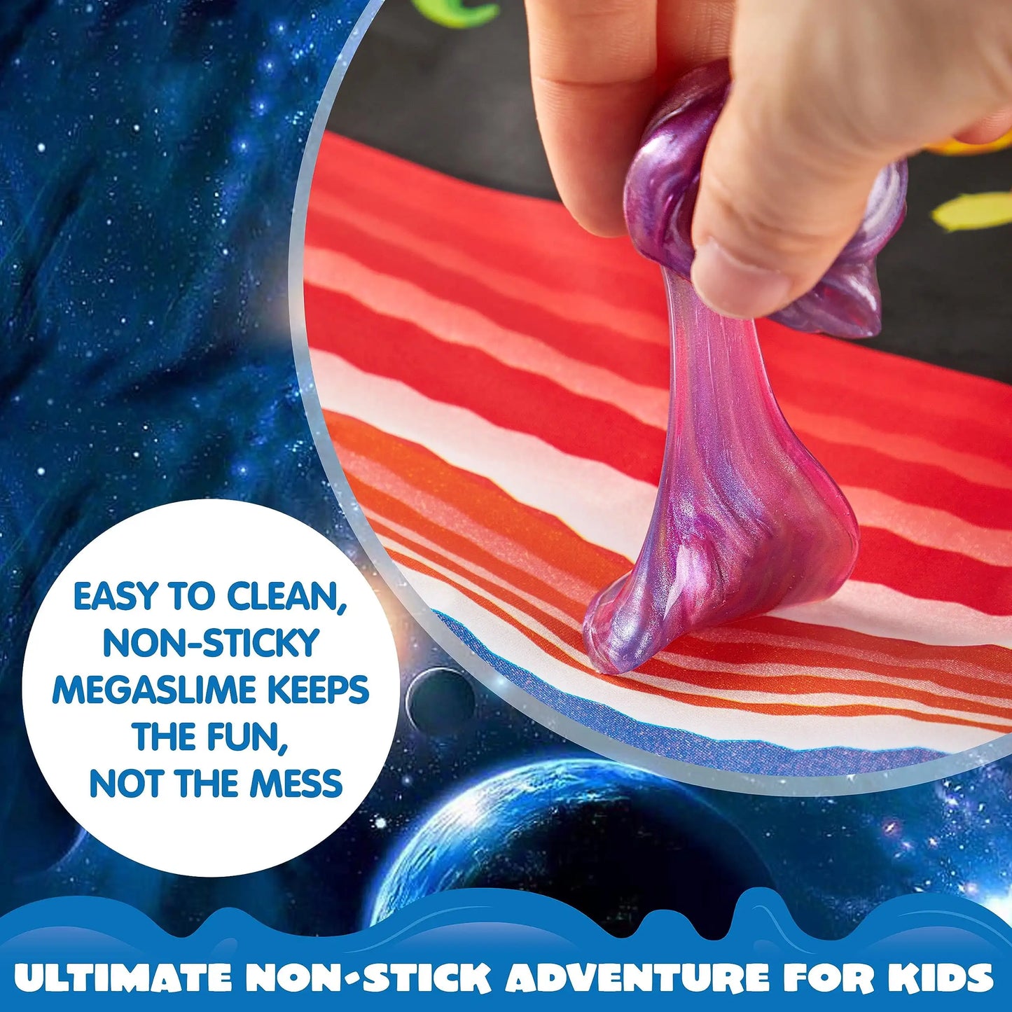 Joyfy 24 Pcs Mini Slime Party Favors Multicolor Galaxy Slime Balls Putty for Kids Stress Relief Treasure Bag Toys Easter Egg