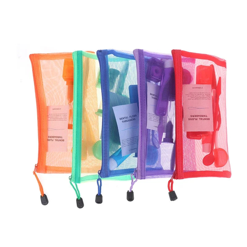 8pcs/set Oral Cleaning Care Dental Teeth Orthodontic Kits Whitening Tool Portable Outdoor Suit Interdental BrushOral Care