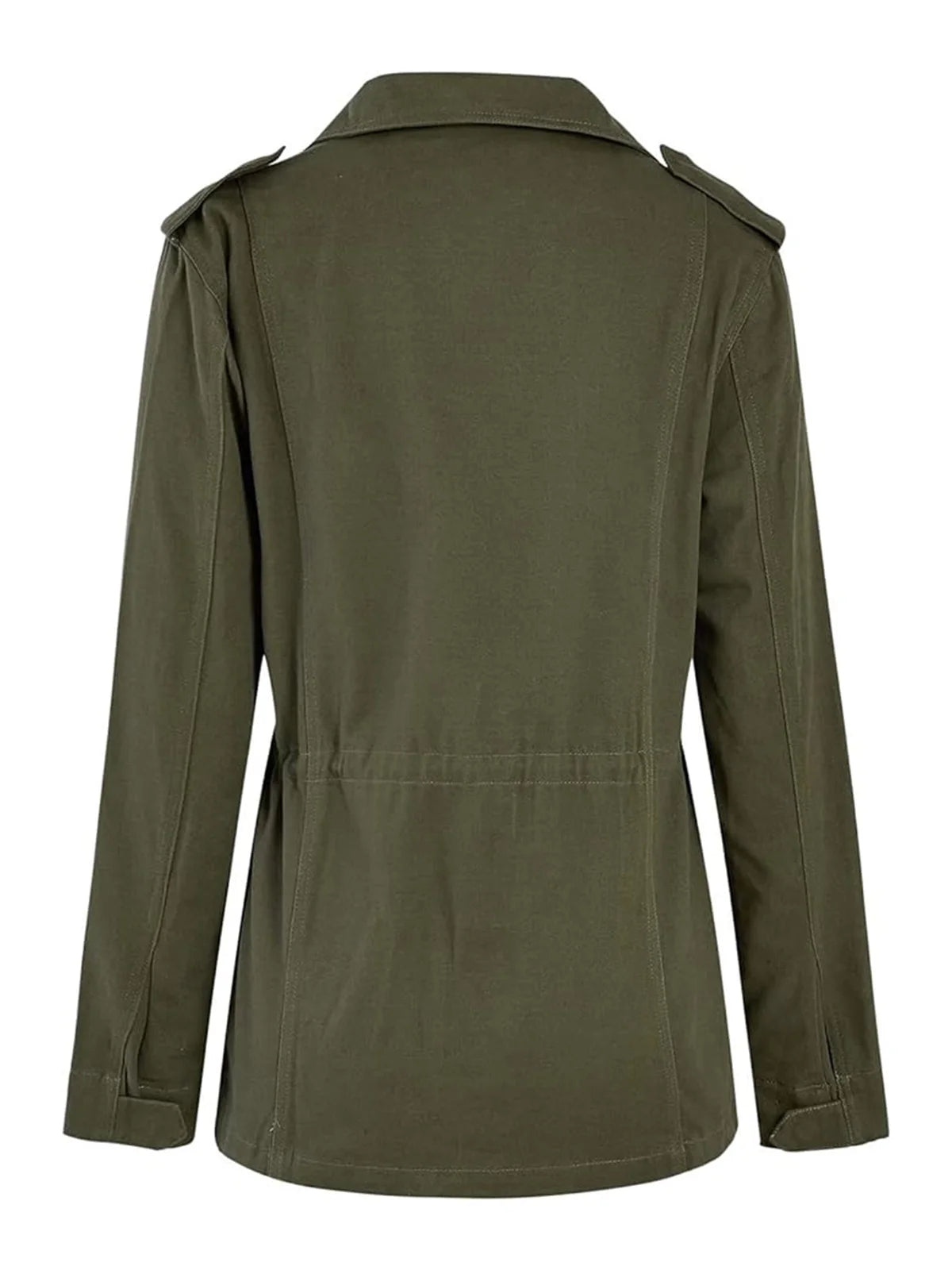 Women’s Lightweight Military Anorak Jackets Zip Up Snap Buttons Parka Safari Utility Coats Outwear with Pockets