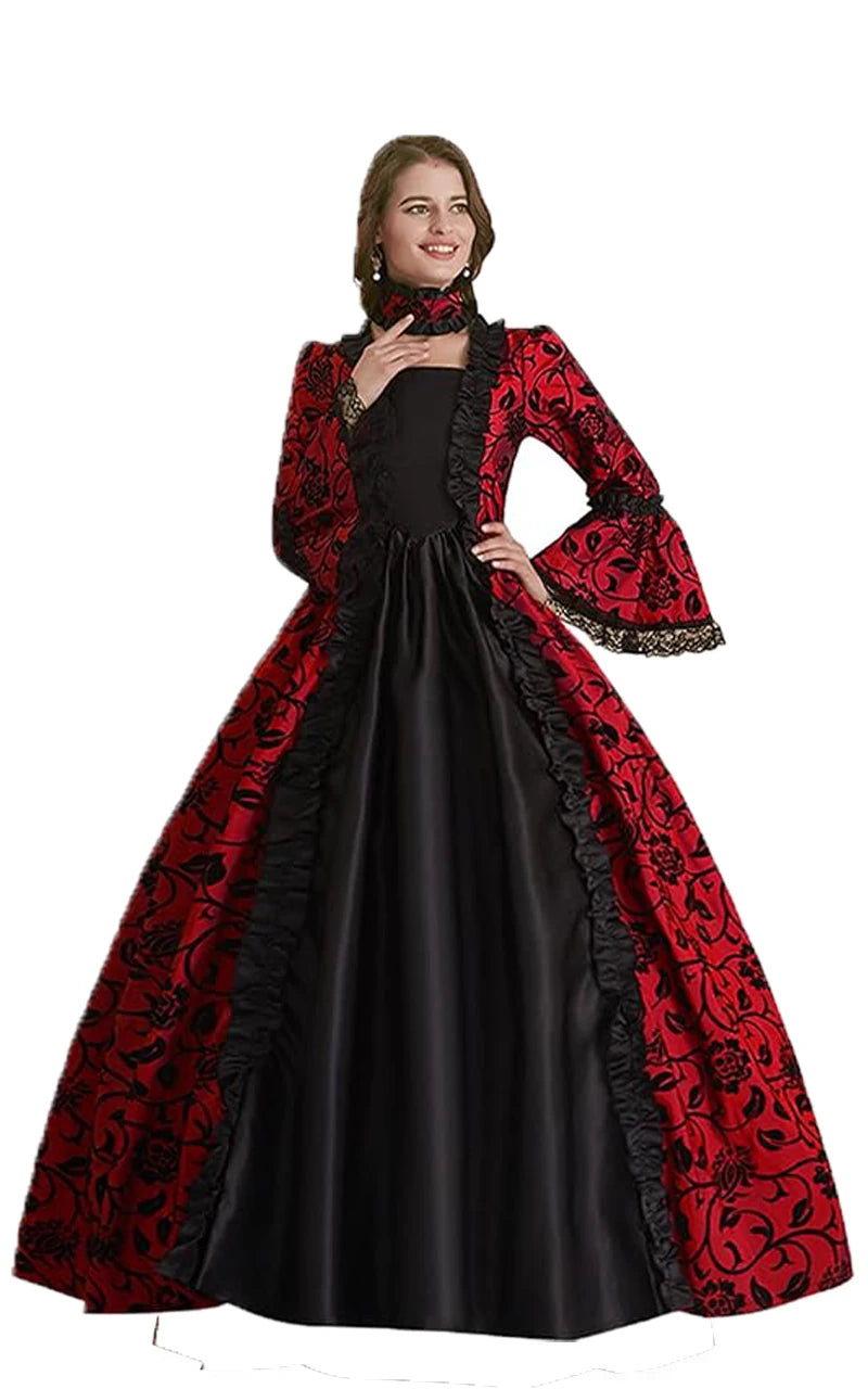 Women's Victorian Rococo Dress Inspiration Maiden Costume Vintage Dress