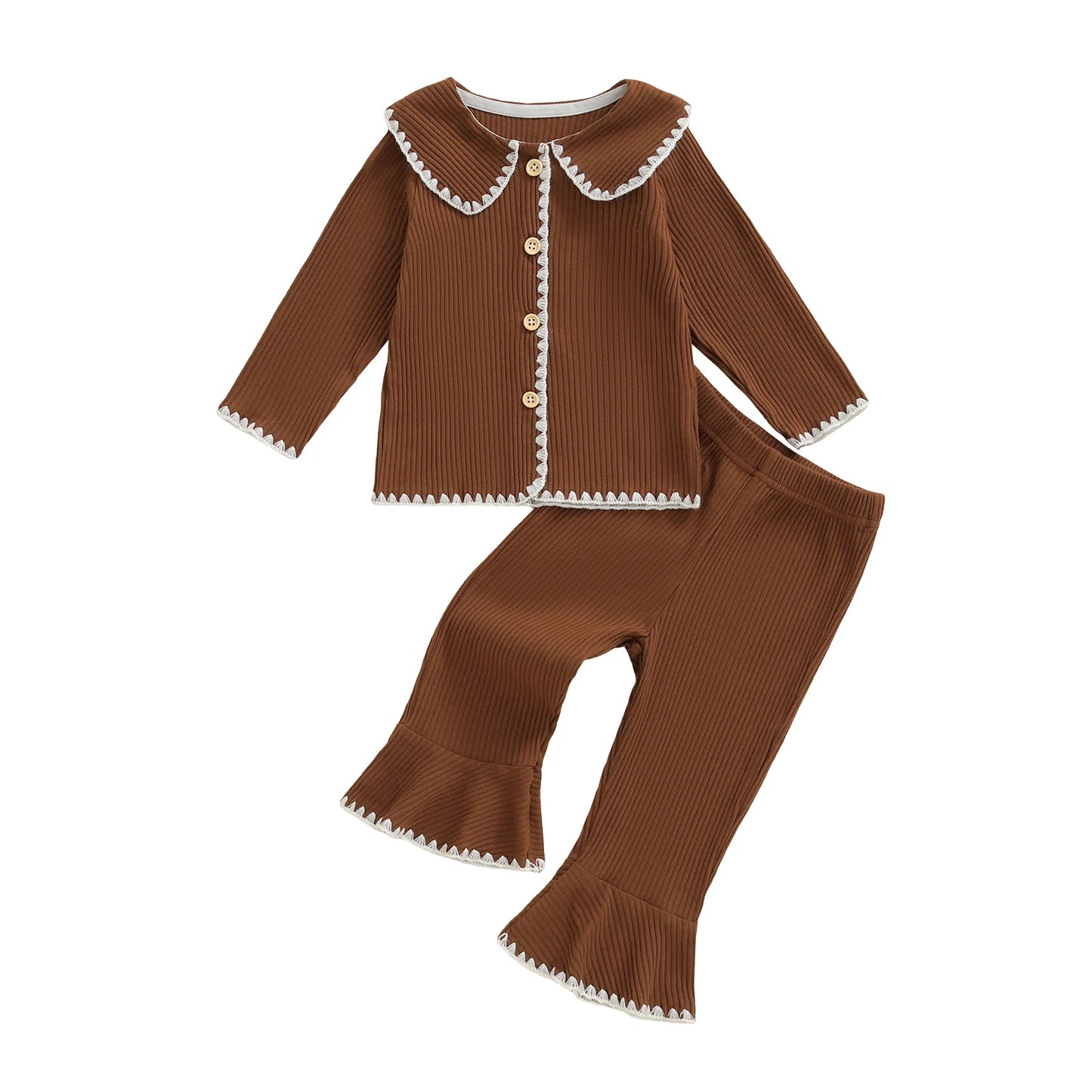 Cute Baby Girl Autumn Clothes Ruffle Sleeve Floral Print Top Bowknot Suspender Skirt 2 Piece Outfit Set for Toddler