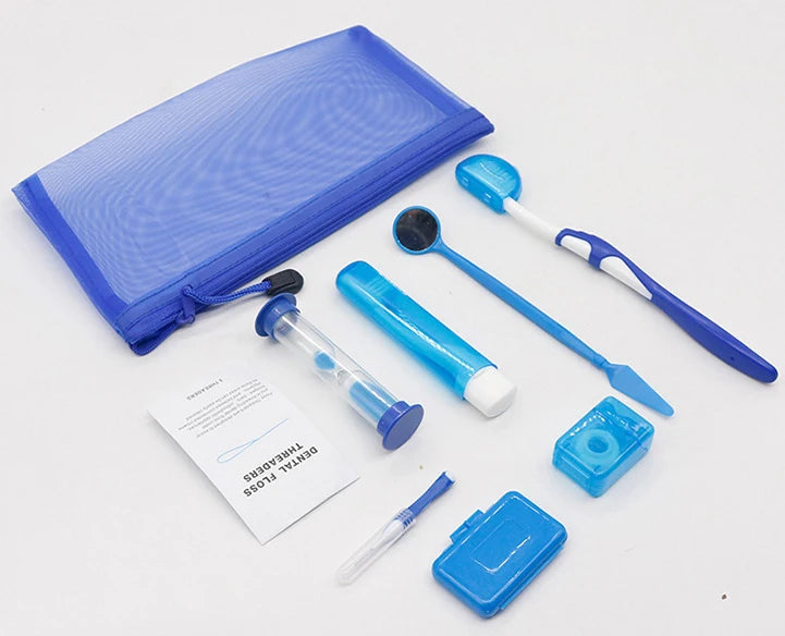 8pcs/set Oral Cleaning Care Dental Teeth Orthodontic Kits Whitening Tool Portable Outdoor Suit Interdental BrushOral Care