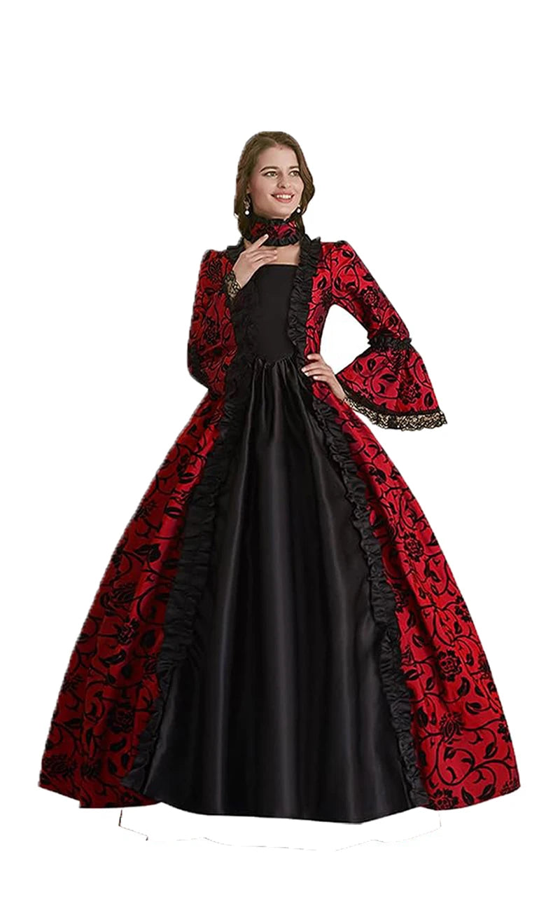 Women's Victorian Rococo Dress Inspiration Maiden Costume Vintage Dress