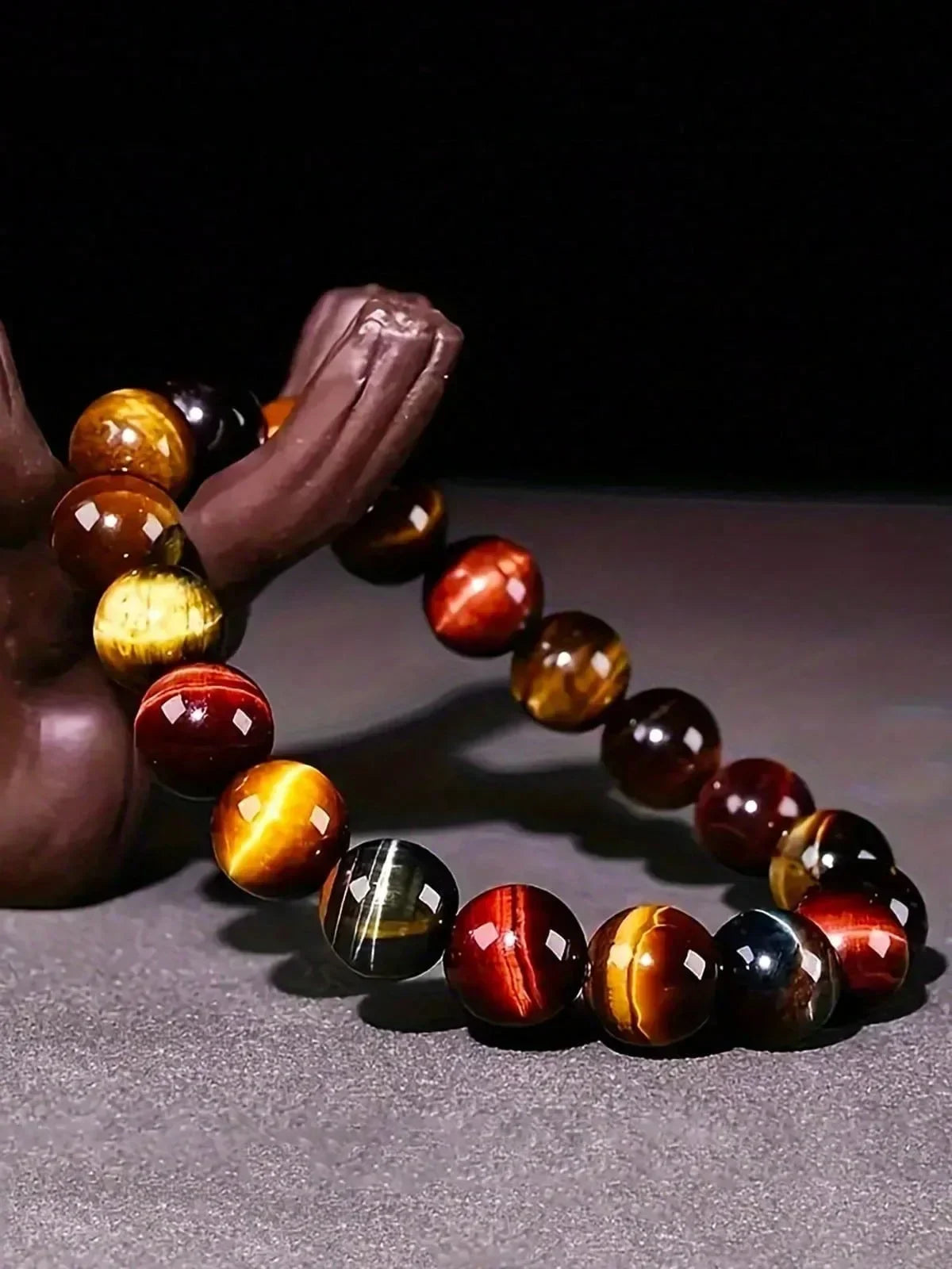 Natural Colorful Tiger Eye Stone Bracelet Cat Eye Stone Bracelet is a great gift for both men and women