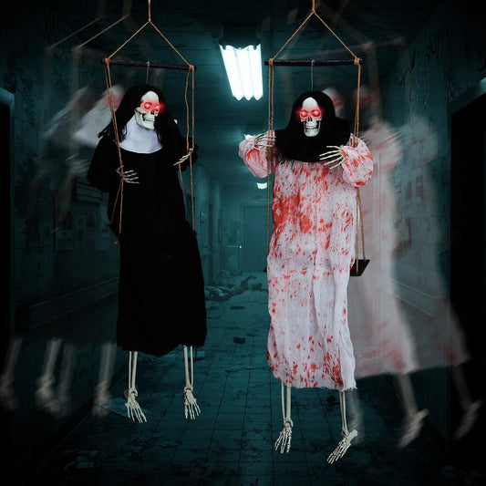 2PC Halloween Props 3FT Severed Hanging Ghost Body Part Haunted House Decoration