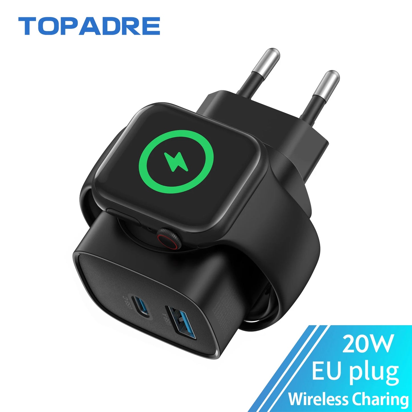 For Apple Watch Charger with 20W Fast Charging Block, 3 in 1 PD USB C Wall Charger Block for iWatch Charger,for iPhone, Ipad