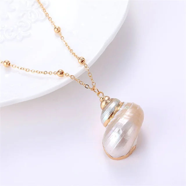 Hot 2019 Bohemia Conch Shells Necklace Sea Beach Pendant Necklace For Women Female Cowrie Summer Party Gift Jewelry