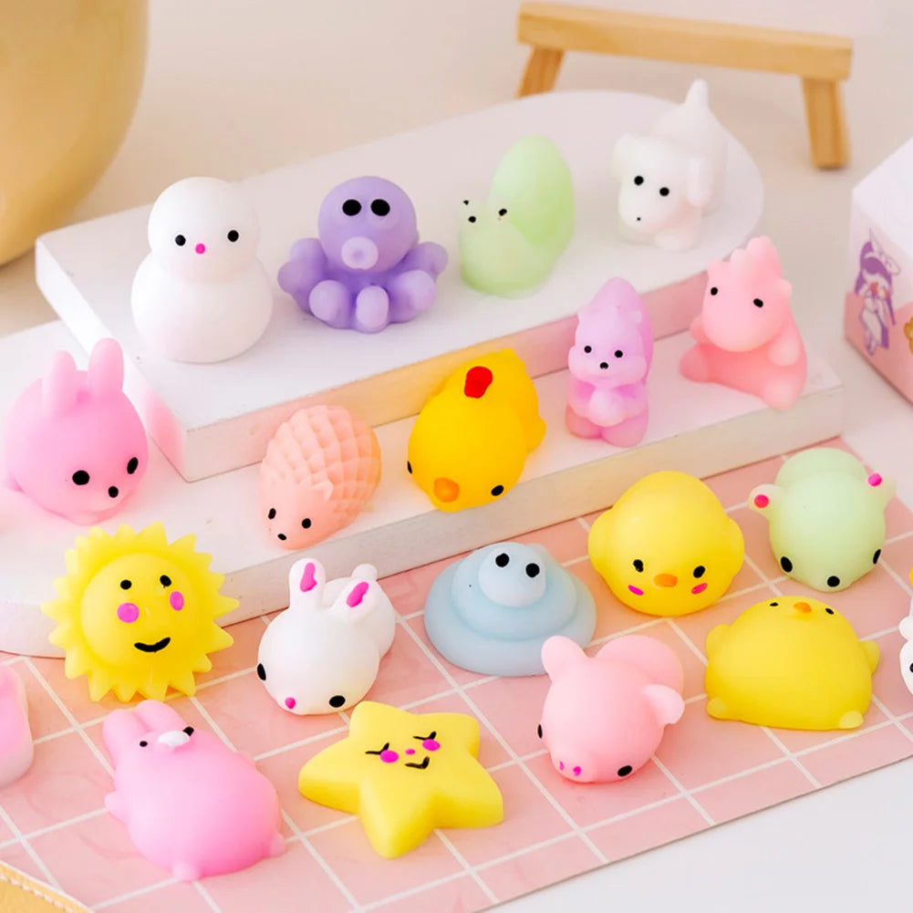 TPR Soft Glue Antistress Toy Cartoon Animal Squishy Toys For Kids Adult Antistress Ball Squeeze Party Favors Stress Relief Toys