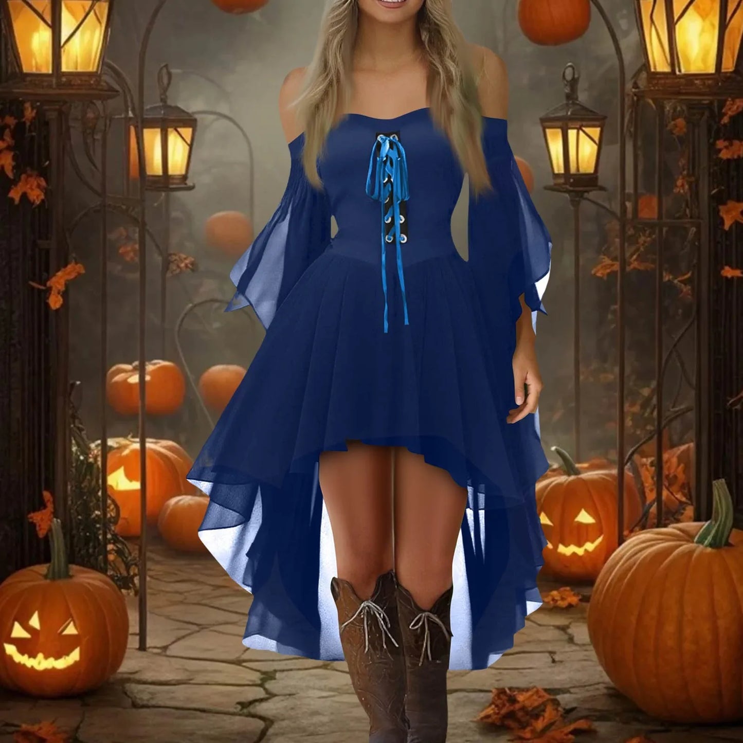 Women Casual Plus Size Cold Shoulder Dress Solid Color Chiffon Butterfly Sleeve Gothic Dress Elegant Women'S Dresses For Party