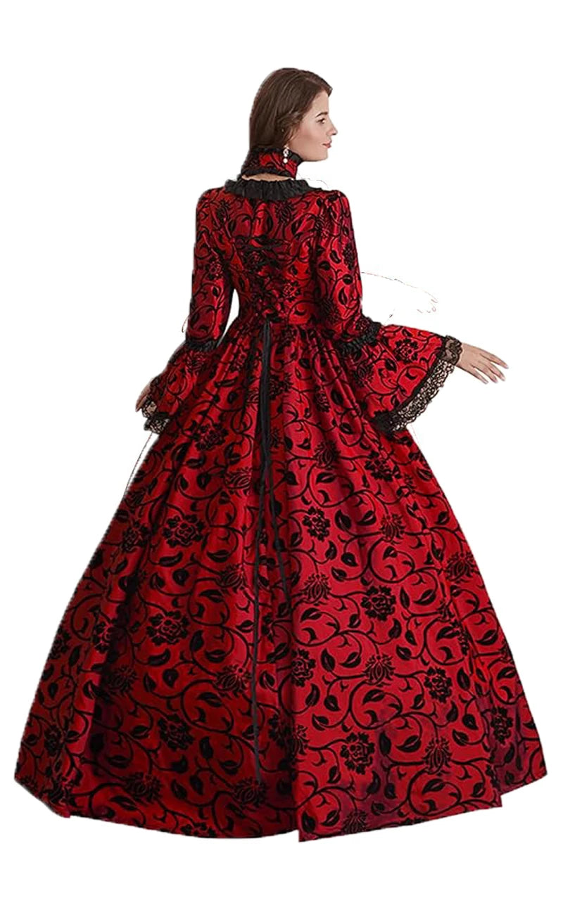 Women's Victorian Rococo Dress Inspiration Maiden Costume Vintage Dress