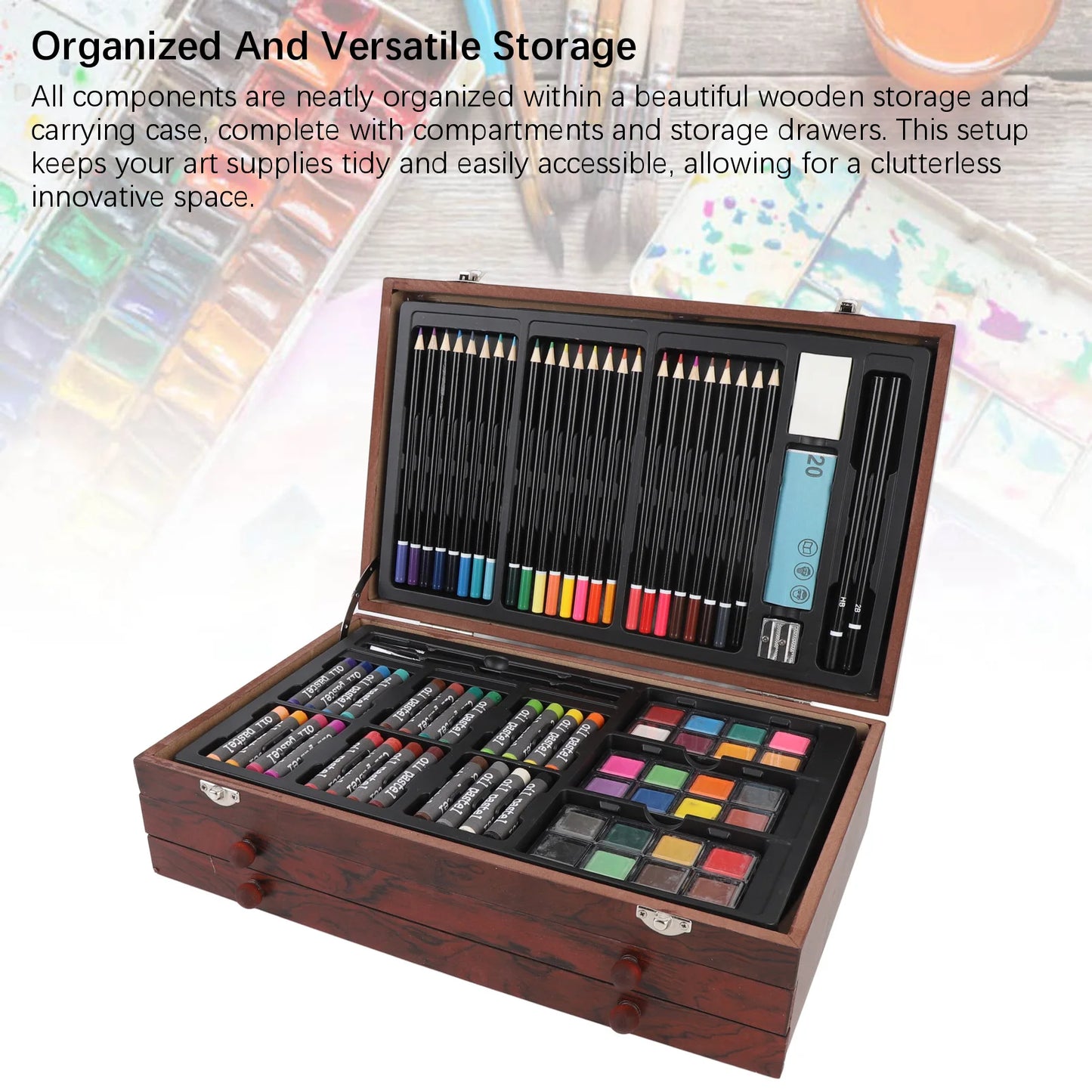 142PCS Set Wooden Slotted Quilling Tool Set DIY Craft Kit with 50pcs Paper Strips Tweezer for Decoration Art Card Making