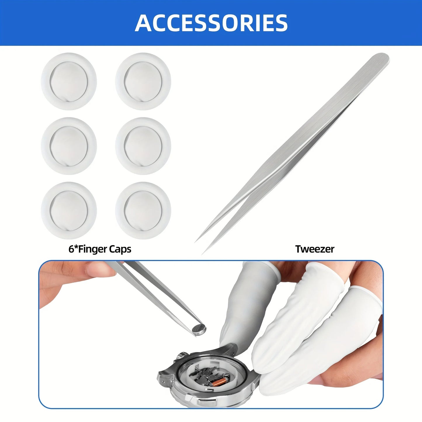 Watch Repair Kit, Professional Watch Repair Tool, Watch Battery Replacement Tool Kit 224pcs, Professional Spring Bar Tool Set, W