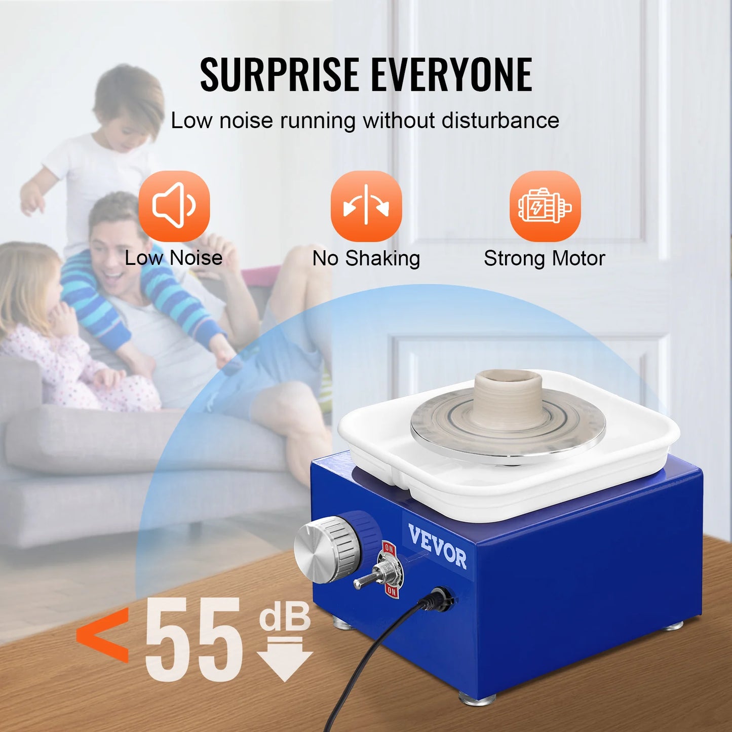 SucceBuy Two Turntables Mini Pottery Wheel Forming Machine