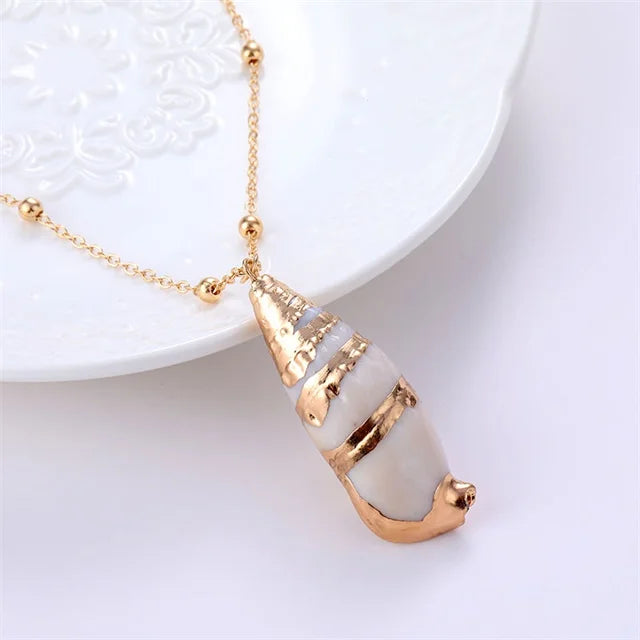 Hot 2019 Bohemia Conch Shells Necklace Sea Beach Pendant Necklace For Women Female Cowrie Summer Party Gift Jewelry