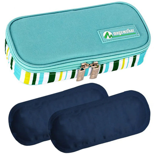 Insulin Cooler Bag Medication Cooler Bag with 2 Ice Packs Insulated Diabetic Bag Portable Medicine Carrying Case for Insulin Pen