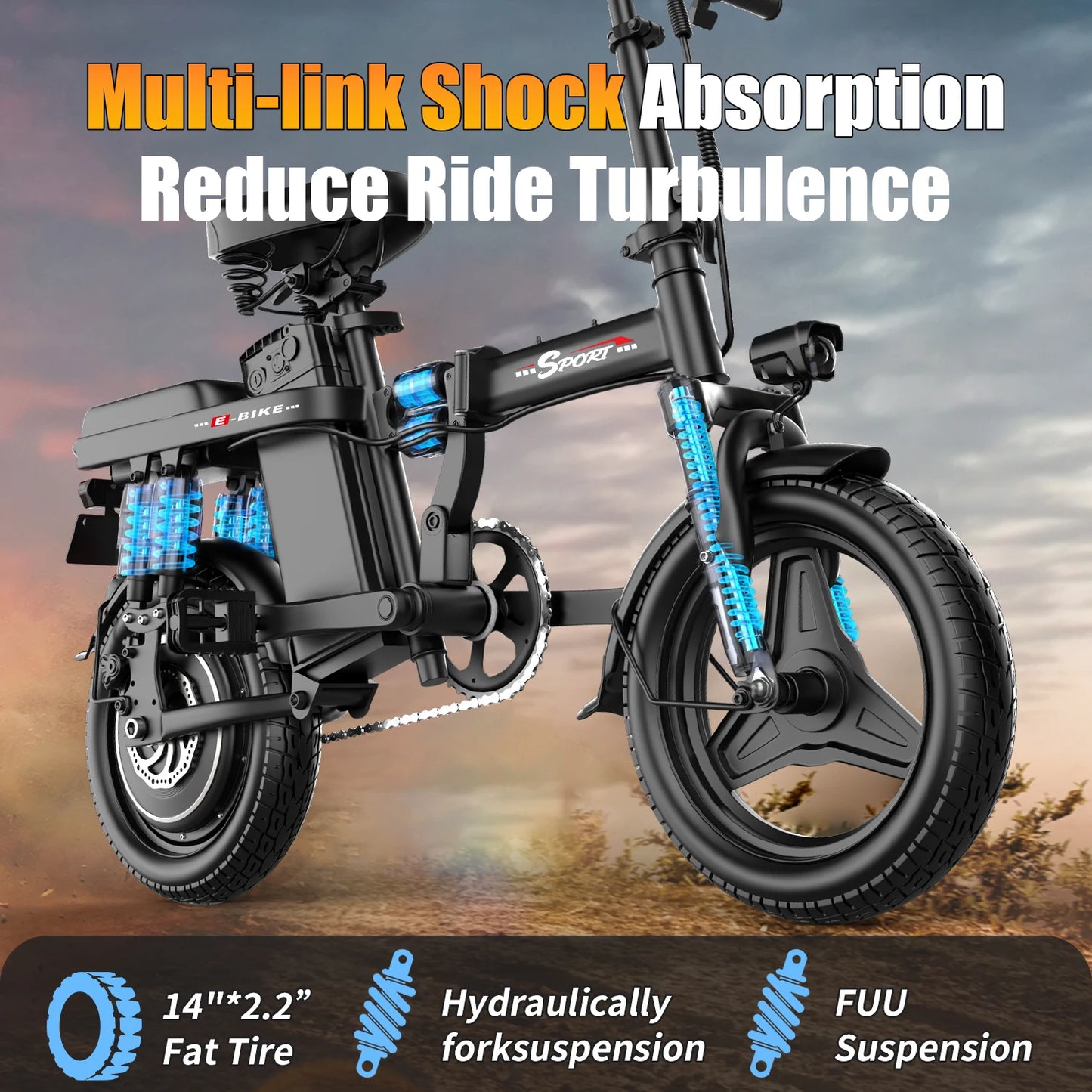 Electric Bike for Adults, 48V 15AH Removable Battery,20MPH 35Miles 500W Brushless Motor Commuting Motorcycle Ebike for Women Men