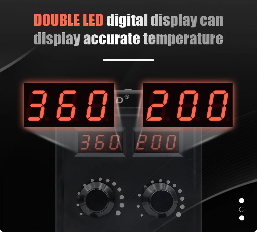 JCD 750W Soldering Station 2 IN 1 Hot Air Gun LCD Dual Digital Display Electric Soldering Iron SMD Welding Rework Station 8586D