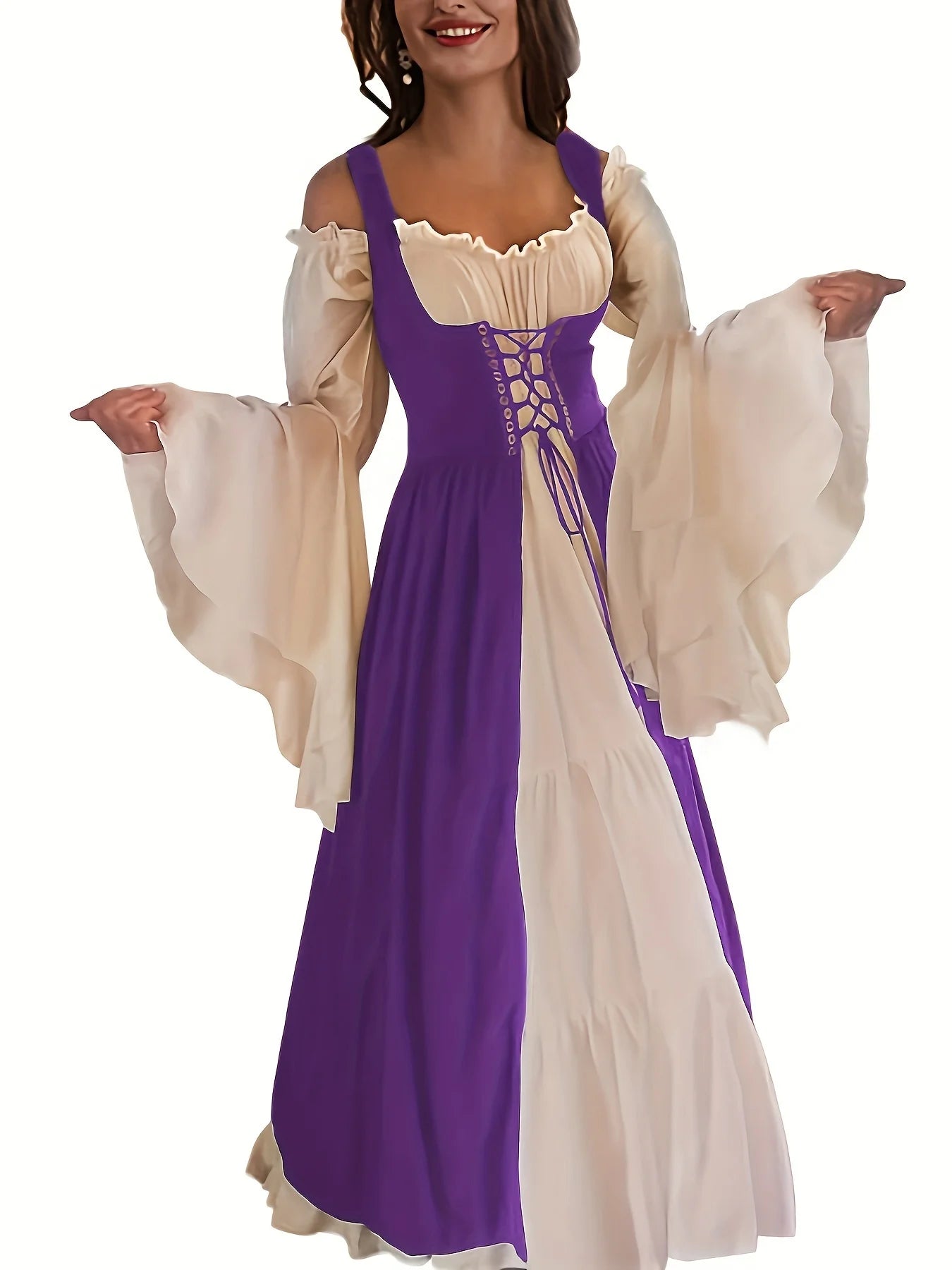 Womens's Medieval Renaissance Costume Cosplay Over Dress