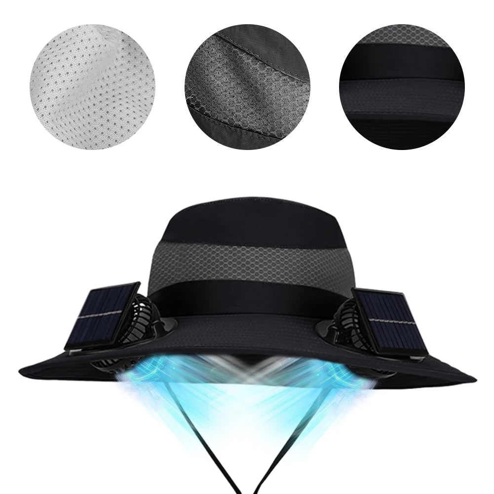 Sunshade Fishing Hat Quick-Dry Large Edge Cooling Hat 3 Modes Outdoor Drawstring Fishing Hat for Outdoor Riding Hiking Fishing