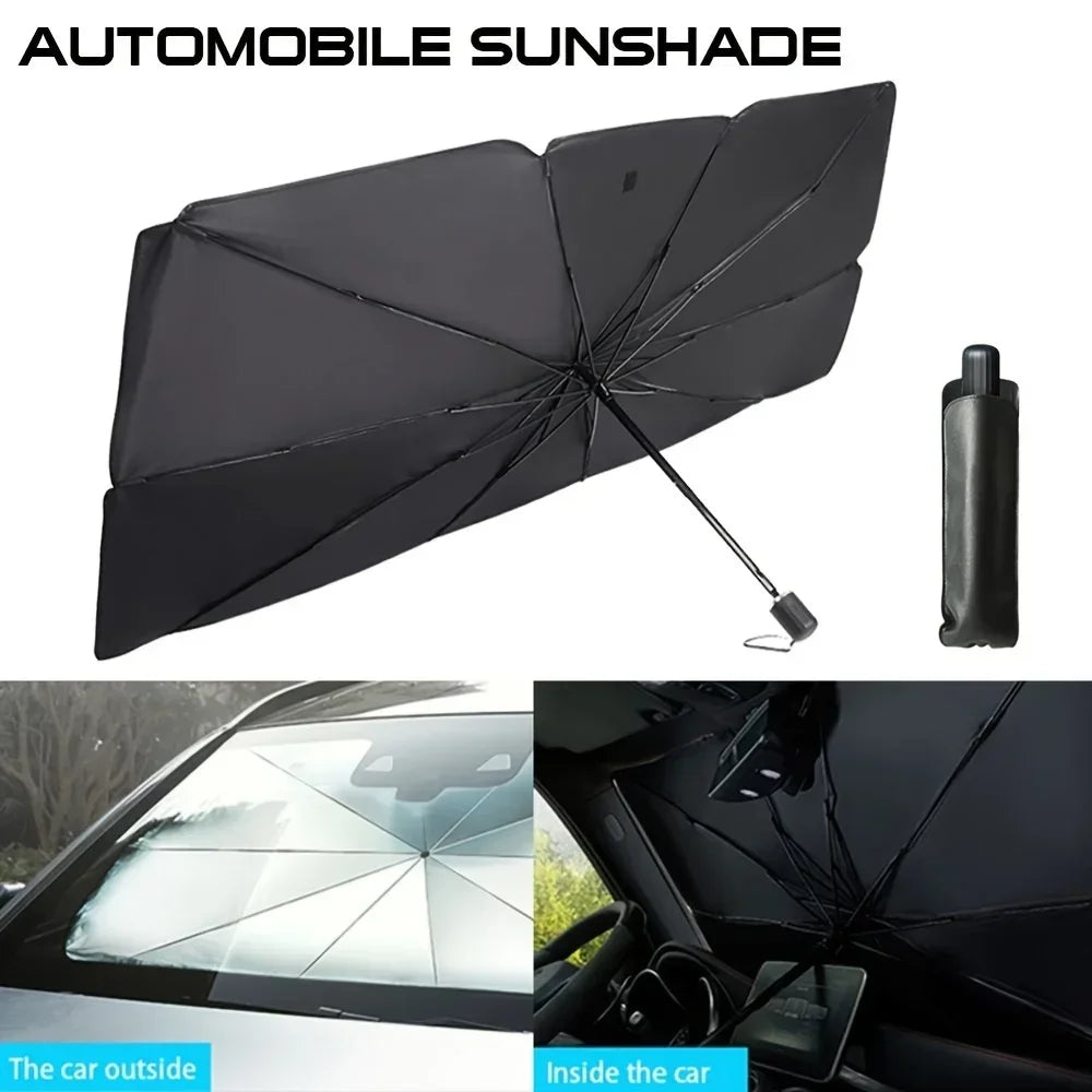 Portable Foldable Car Windshield Sunshade Protects From Sun