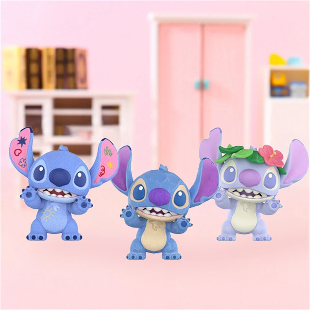 MINISO Disney Stitch Versatile Cool Series Blind Box Handmade Cartoon Character Surprise Blind Box Model Birthday Gift Random1PC