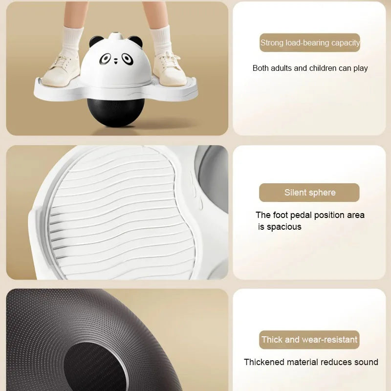 LED illuminated bouncing ball - a fun balance and coordination toy suitable for both children and adults. Pink/black plastic bou