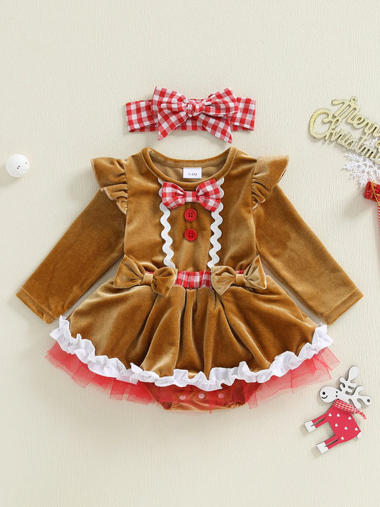 Toddler Boy Christmas Outfit Santa Claus Printed Long Sleeve Romper Pants Hat 3 Piece Set Cute Xmas Costume for Baby