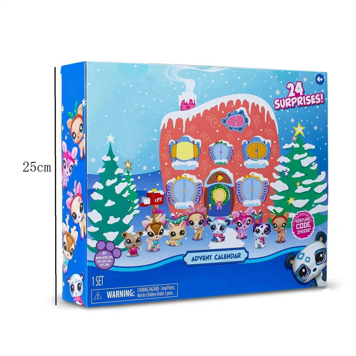 2024 Christmas Advent Little Pet Advent Calendar 2024 Authentic Mystery Figures Surprise Gift Box for Children Birthday Gifts