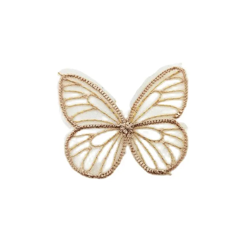 Embroidered mesh butterfly cloth patches Appliques for Clothes Sewing Supplies DIY Hair Clip Accessories