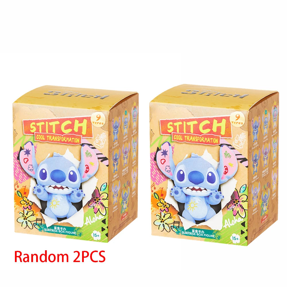 MINISO Disney Stitch Versatile Cool Series Blind Box Handmade Cartoon Character Surprise Blind Box Model Birthday Gift Random1PC