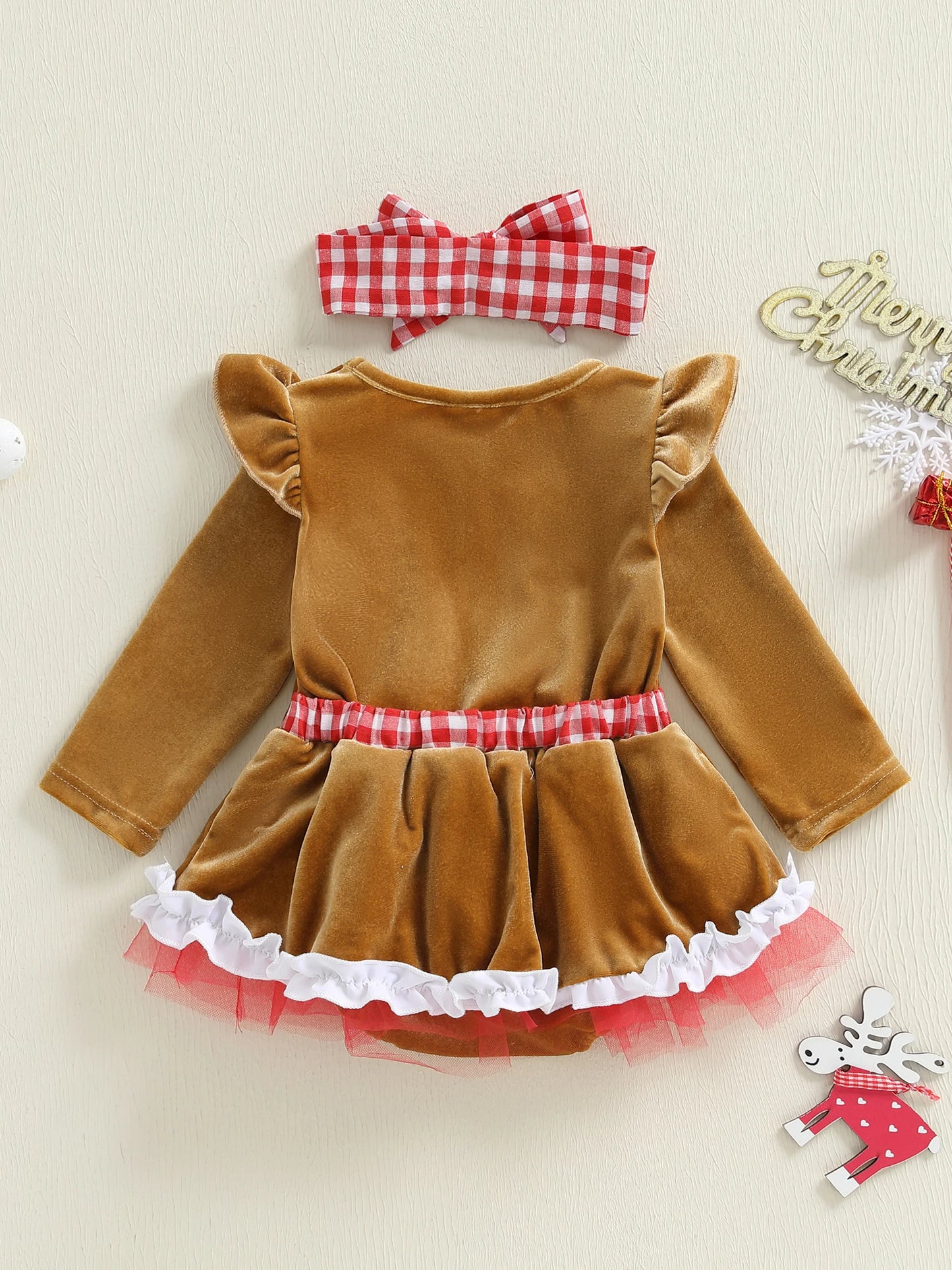 Toddler Boy Christmas Outfit Santa Claus Printed Long Sleeve Romper Pants Hat 3 Piece Set Cute Xmas Costume for Baby